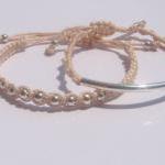 Soft Peach Pastel Beaded Fr..
