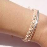 Soft Peach Pastel Beaded Fr..