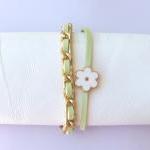 Gold chain double wrap dais..