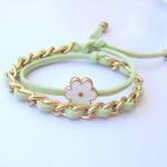 Gold chain double wrap dais..