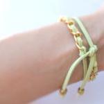 Gold chain double wrap dais..