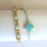 Gold chain double wrap summ..