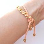 Coral Peach Pastel Double W..