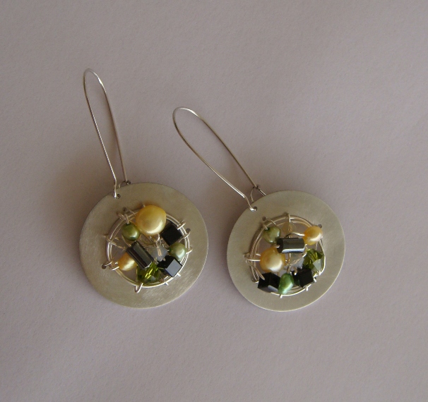 Secret garden-blossom wheel, chic dangle earrings
