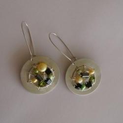 Secret garden-blossom wheel, chic dangle earrings